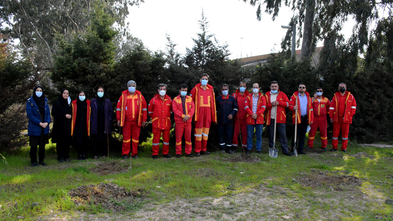 مراسم روز درختکاری در منطقه عملیاتی نفت خزر برگزار شد