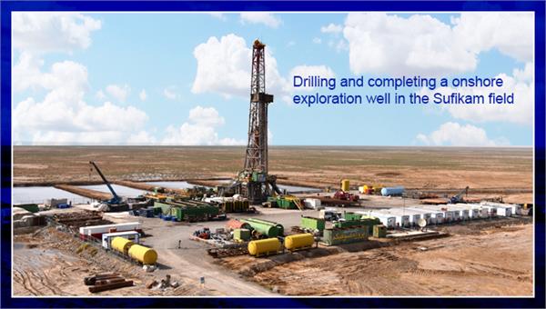 Drilling and completing a onshore exploration well in the Sufikam field